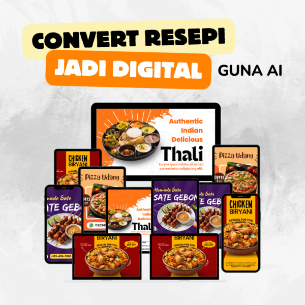 Convert Resepi Jadi Digital Guna Ai (RM49)